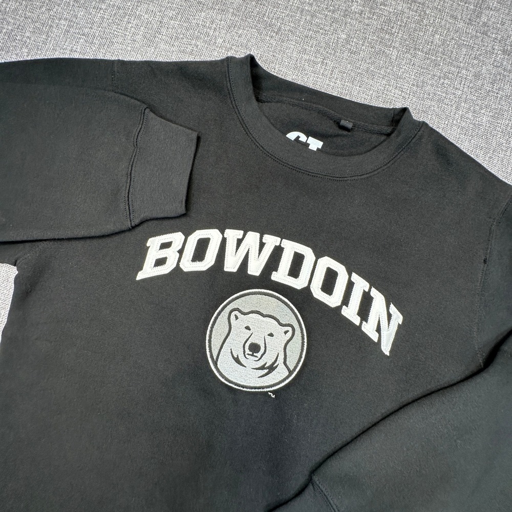 CI Sport Bowdoin College Sweatshirt Adult Small Black‎ Polar Bears Graphic NEW